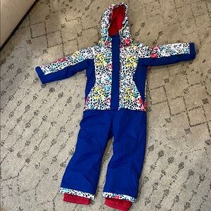 Roxy Girl Leopard Print Snowsuit Size 4-5T